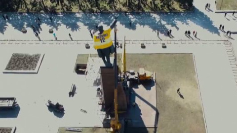 У мережі з'явилося відео демонтажу запорізького Леніна з висоти