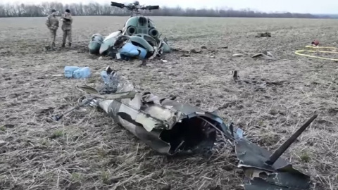 Падіння вертольота під Краматорськом. Скріншот відео