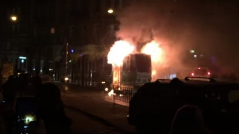 У Львові згорів трамвай