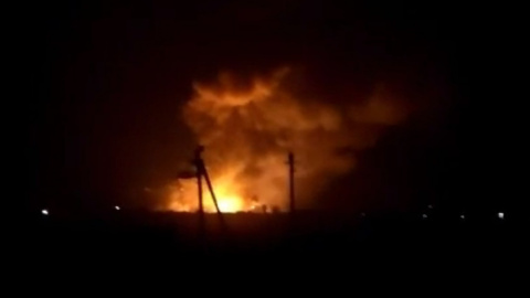 Вночі прогримел вибух в Балаклії. Скріншот відео