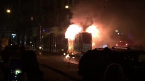 ​Во Львове сгорел трамвай