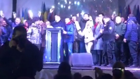 Акція протесту біля Ради. Скріншот відео 