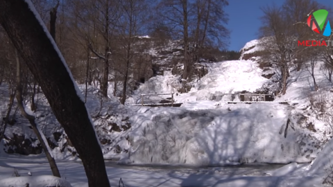 Через заморозки замерз найвідоміший рівнинний водоспад України