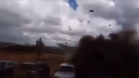 Опубліковано відео ракетного удару Росії по журналістах: є постраждалі