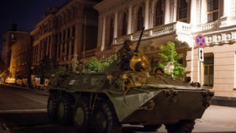В Киеве ночью прошли военные учения