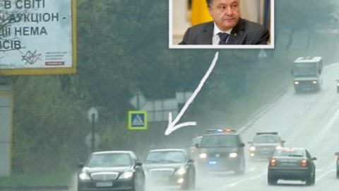 Кортеж Порошенка грубо порушив ПДР