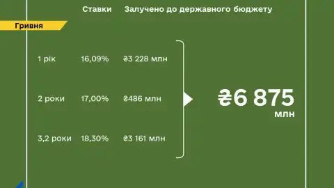 Finance Ministry places war bonds worth UAH 6.9 billion