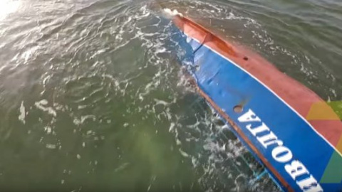 У мережі з'явилося відео затонулої "Іволги" з висоти пташиного польоту
