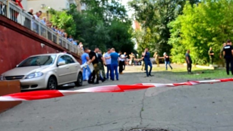 На місці вибуху в Донецьку