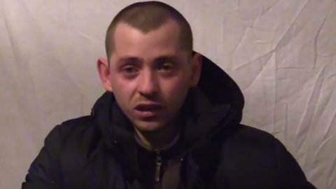 Бойовик "ДНР" - Євген Шатало. Скріншот відео прес-центру АТО 