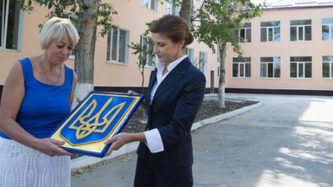 Первая леди Украины посетила освобожденный Славянск