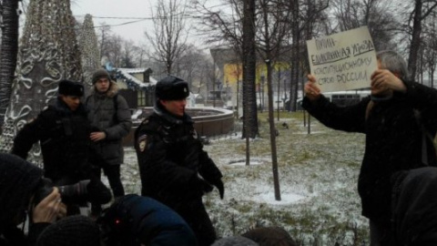 У Росії до Дня Конституції пройшов "Марш змін". Фото: скріншот twitter / Emmanuel Grynszpan