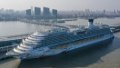 The large domestic cruise ship "Adora Magic City" at the Shanghai Wusongkou International Cruise Terminal in east China's Shanghai. Photo by Xinhua/Ding Ting.