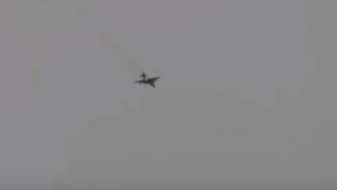 У Сирії збитий російський Су-25. Скріншот youtube.com/John Connor 