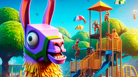 Лама з Fortnite. Зображення згенеровано за допомогою ШІ Dall-E 3