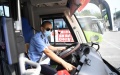 A driver prepares to start a bus at the terminal station of No. 838 Bus Line in Zhuozhou, north China's Hebei Province. Photo by Xinhua.