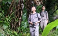 Forest rangers patrol the Bawangling area of Hainan Tropical Rainforest National Park in south China's Hainan Province. Photo by Xinhua/Zhang Liyun.