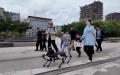 Chinese university develops six-legged guide robot for blind people. Photo by Xinhua.