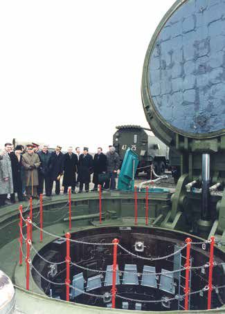 Ukrainian and American officials near the mine of the 43rd Missile Army, Pervomaisk, Ukraine, 1994.