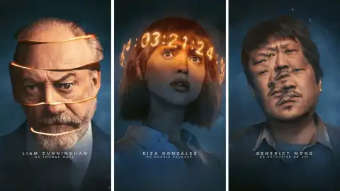 Коллаж из постеров к сериалу "Проблема 3 тел"