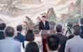President of Xinhua News Agency Fu Hua delivers a keynote speech at a reception for dialogue and exchanges with U.S. media, strategic and academic communities at the Chinese Embassy in Washington, D.C., the United States. Photo by Xinhua/Liu Jie.