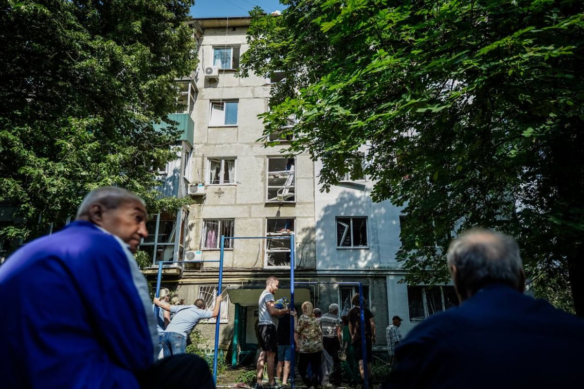 16 buildings were damaged in the Poltava Region as a result of the russian attack. Photo: Telegram/Filip Pronin / Poltava Regional Military Administration