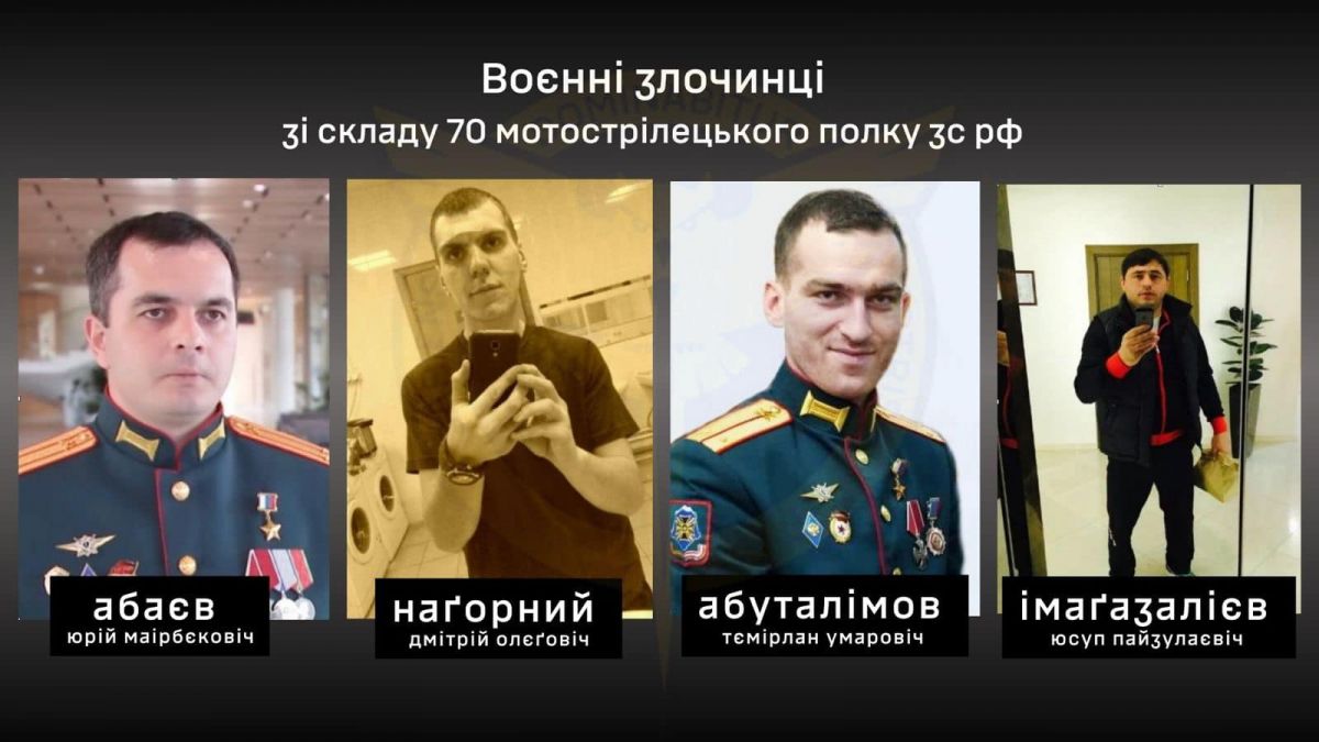 Russians involved in the execution of Ukrainian prisoners of war. Photo: Defense Intelligence