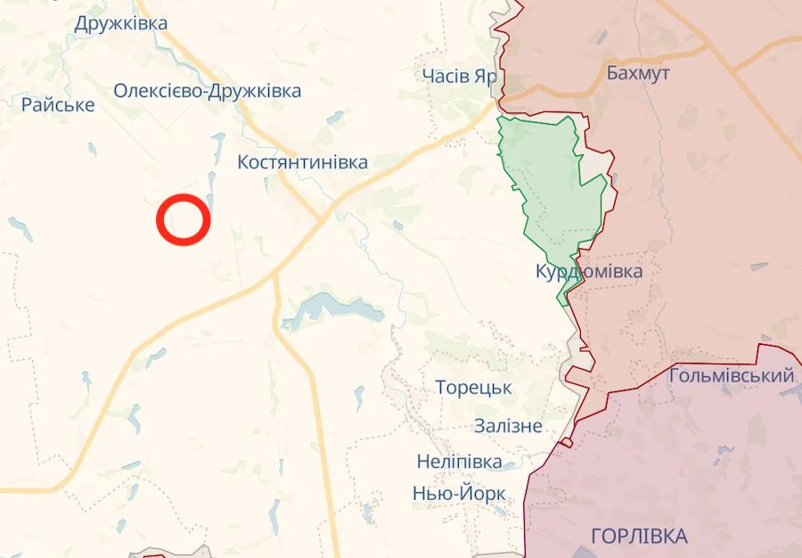Росіяни обстріляли село Розкішне на Донеччині. Фото: deepstatemap.live