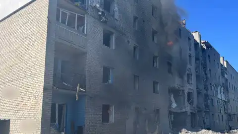Последствия обстрелов в Донецкой области. Фото: Нацполиция