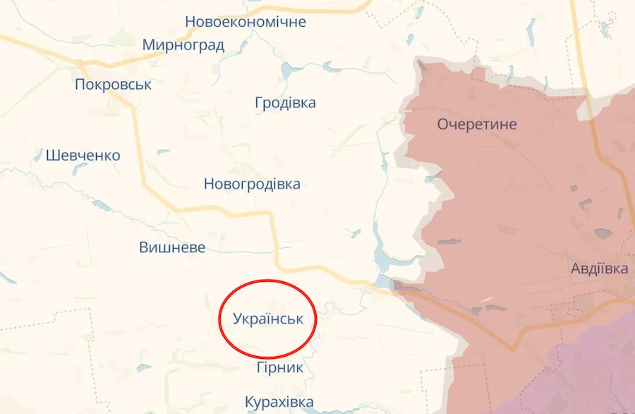 Скріншот інтерактивної мапи DeepState