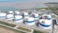 China completes its largest LNG storage base. Photo by Xinhua.