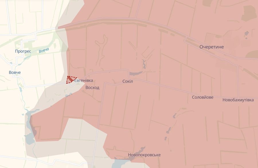 Screenshot of the DeepState interactive map