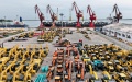 Machinery at a port in Lianyungang City, east China's Jiangsu Province. Photo by Wang Chun/Xinhua.