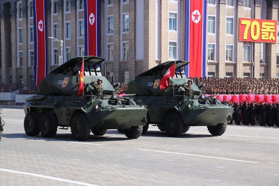 Bulsae-4 installations during a military parade in Pyongyang. Photo: KNCA