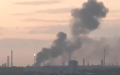 Large-scale fire occurs at oil refinery in Omsk in russia