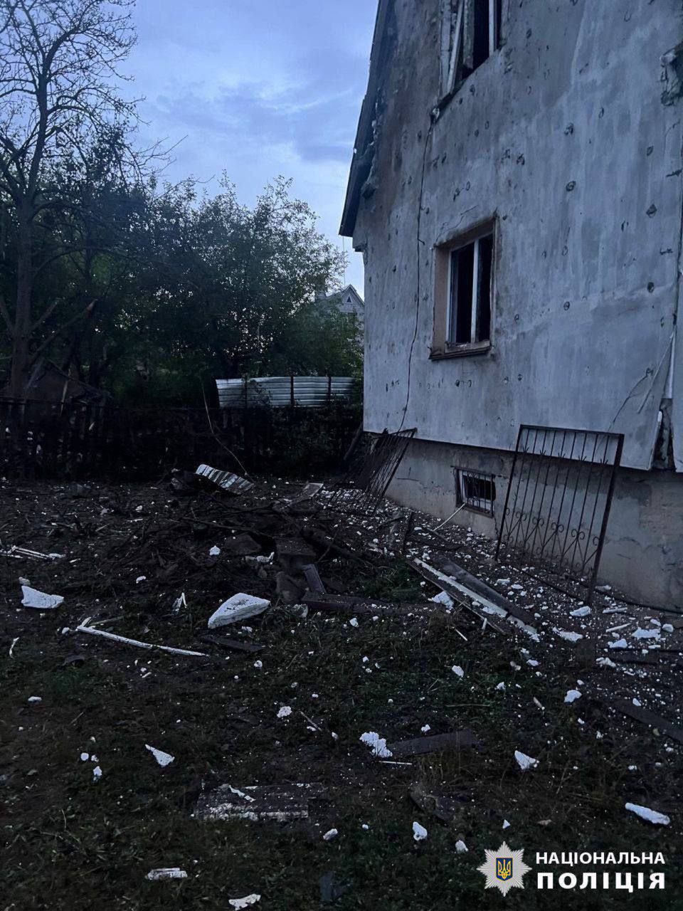 Пошкоджений будинок. Фото: Національна поліція