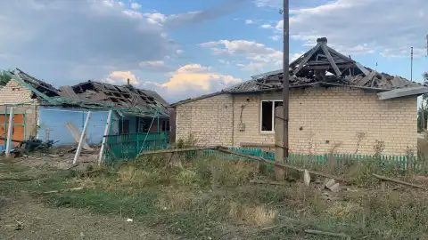 Последствия обстрелов в Донецкой области. Фото: Нацполиция