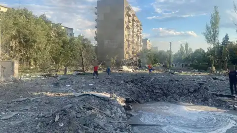Последствия обстрелов в Донецкой области. Фото: Нацполиция