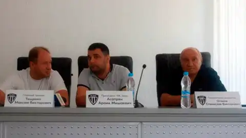 Руководство клуба-клона ФК "Заря". Фото: Telegram