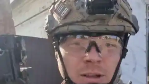 Украинский спецназовец в Судже. Скриншот видео