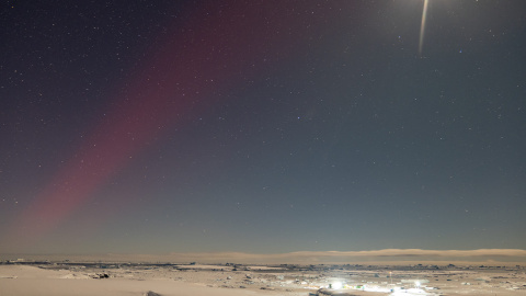 Полярне сяйво. Фото: facebook.com/AntarcticCenter