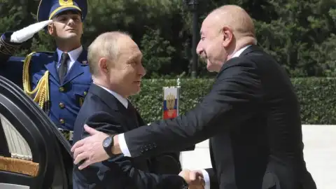 Владимир Путин и Ильхам Алиев