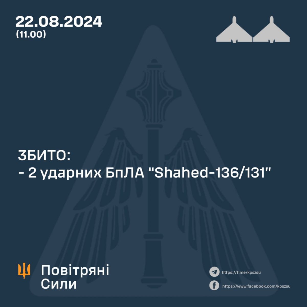 Інфографіка Повітряних сил ЗСУ