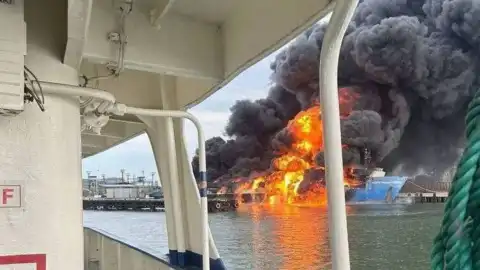 Russia suspends ferry service with Crimea after explosion in Kavkaz port, fuel leak being eliminated
