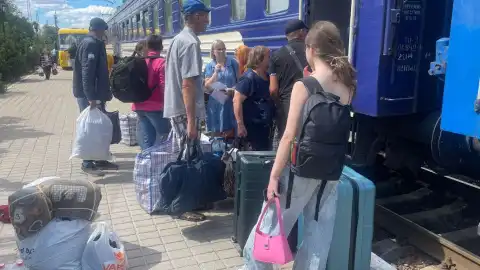 Евакуація. Фото: Донецька ОВА