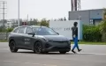 An intelligent connected vehicle conducts an autonomous emergency braking test at an enclosed test field in Tianjin, north China. Photo by Xinhua/Sun Fanyue.