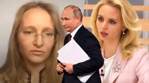 Екатерина Тихонова, Владимир Путин и Мария Воронцова. Коллаж: svoboda.org