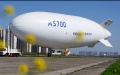 The AS700 civilian airship conducts a demonstration flight. Photo by Xinhua.