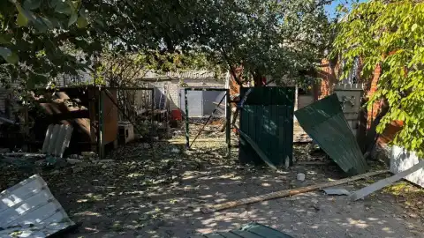 Последствия обстрелов в Донецкой области. Фото: Нацполиция