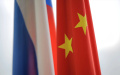 Flags of the aggressor country russia and China. Photo: depositphotos